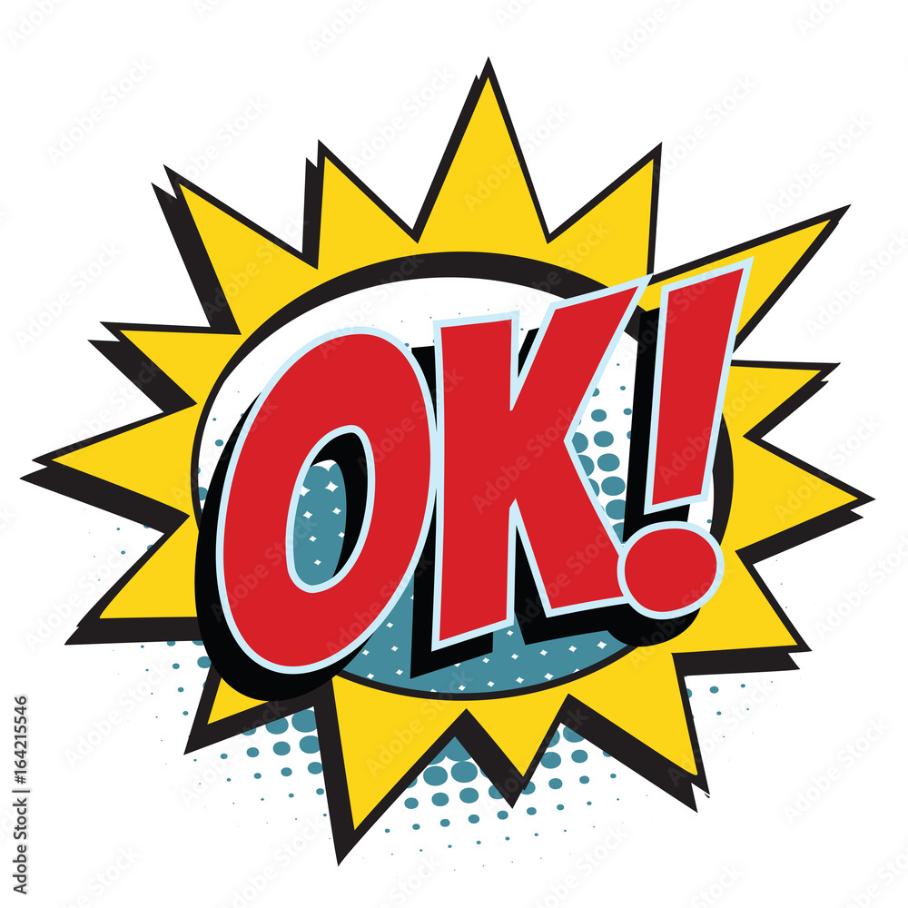 Fototapeta premium ok comic word