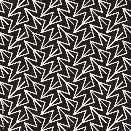 Fototapeta Naklejka Na Ścianę i Meble -  Abstract geometric pattern with stripes, lines. Seamless vector ackground. Black and white lattice texture.