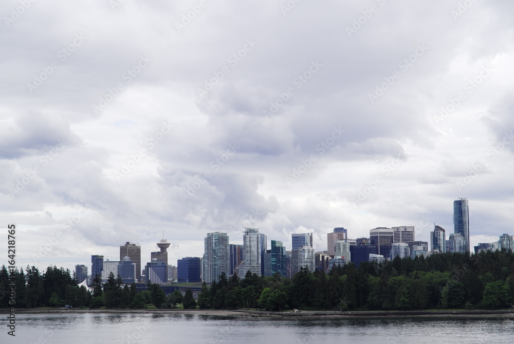 Vancouver Skyline from the pass near Stanley Park