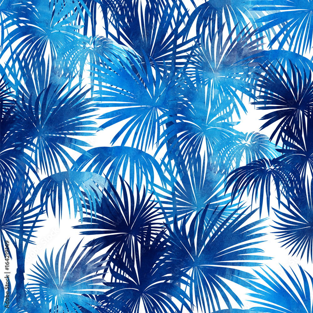 Obraz premium Tropical watercolor pattern