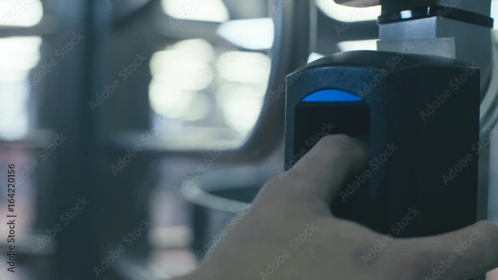 Finger print scan for security system.