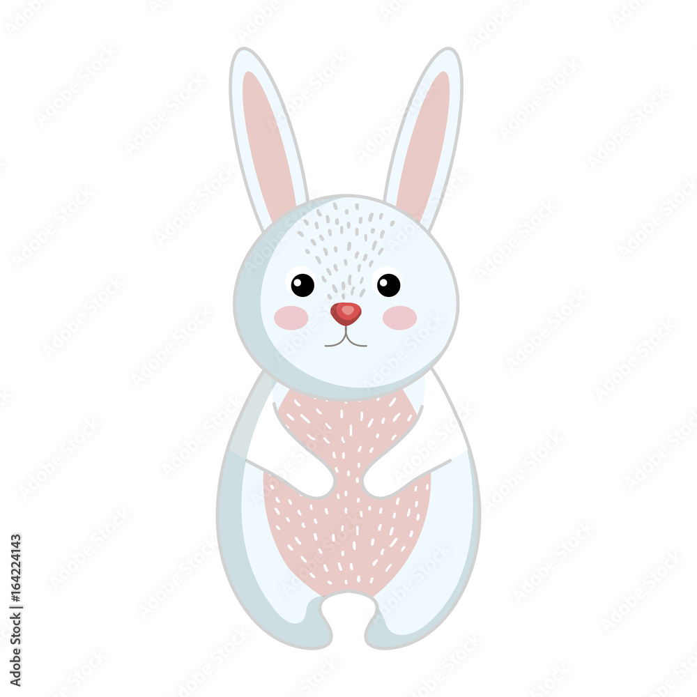 Obraz premium cute and tender rabbit vector illustration design