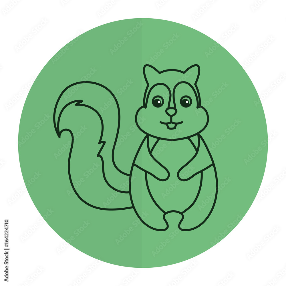 Naklejka premium cute and tender chipmunk vector illustration design