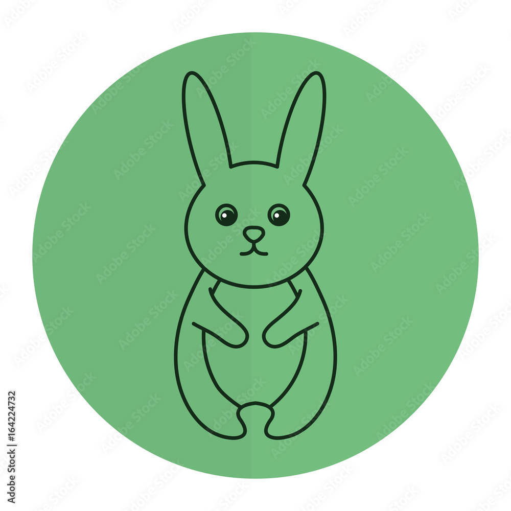 Obraz premium cute and tender rabbit vector illustration design