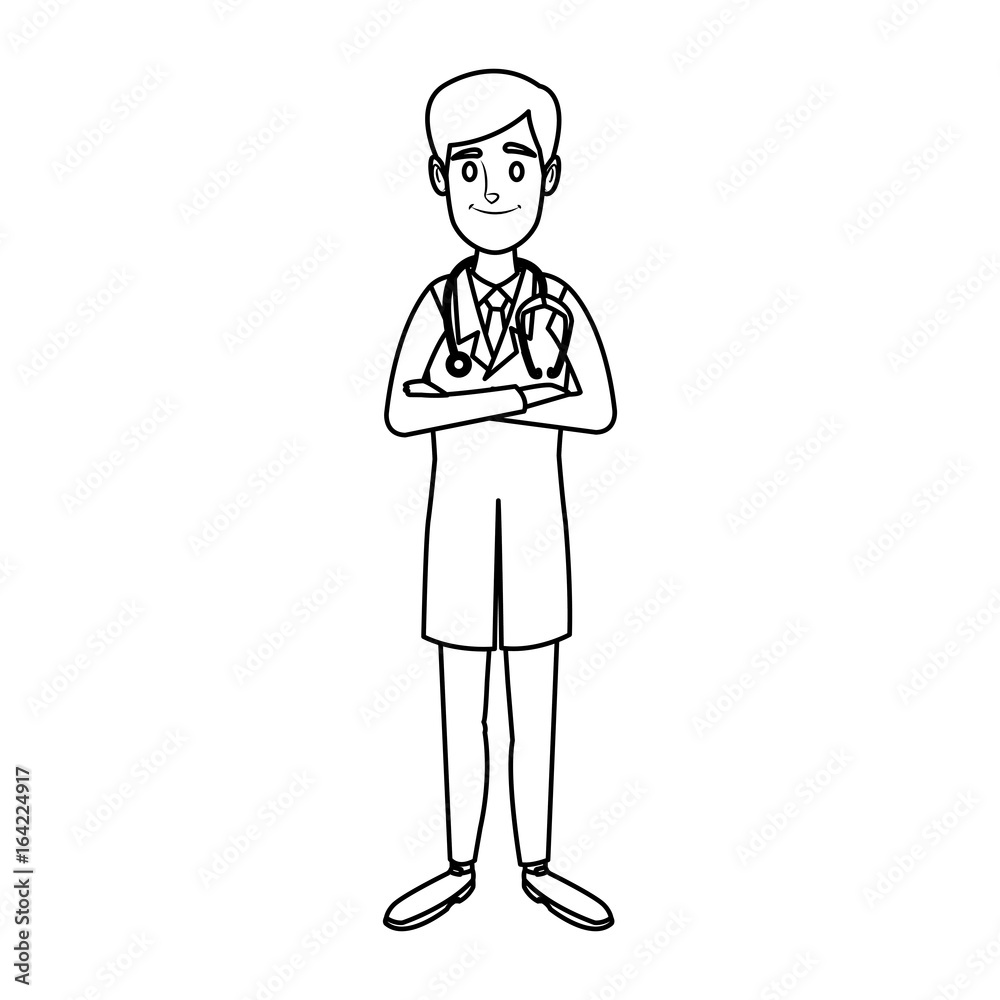 doctor medical staff folded arms and stethoscope doctor medical staff folded arms and stethoscope
