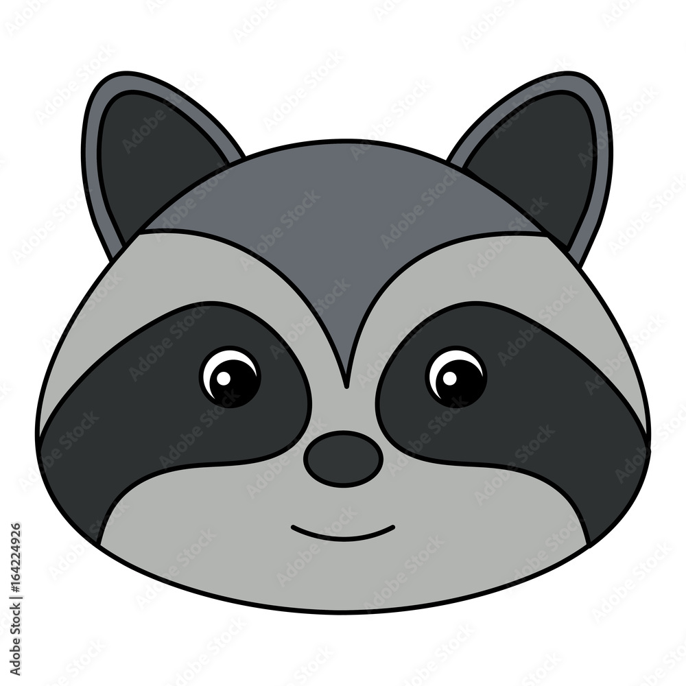 cute and tender raccoon vector illustration design