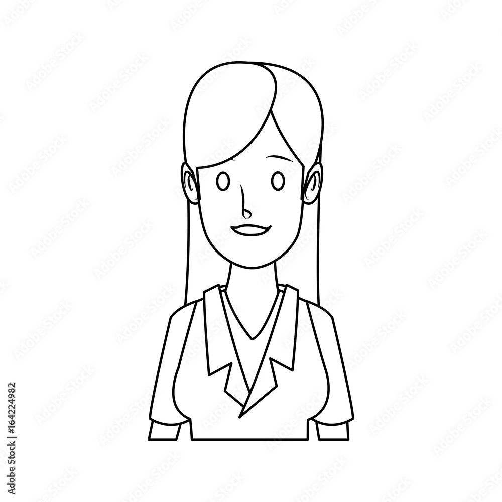 portrait woman young female cartoon people portrait woman young female cartoon people