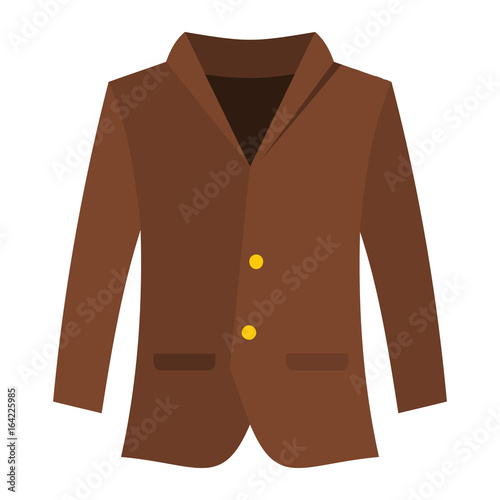 Frock coat fashion clothes for modern man. Flat icon for web vector illustration