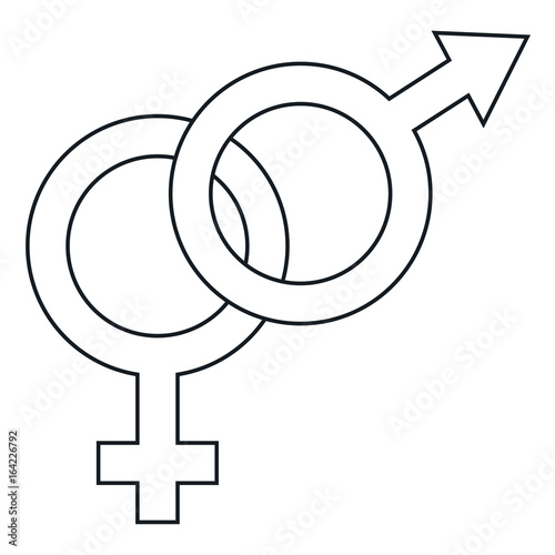 male and female symbol vector illustration design