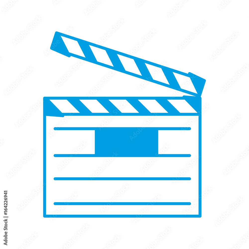 Obraz premium cinema clapboard icon