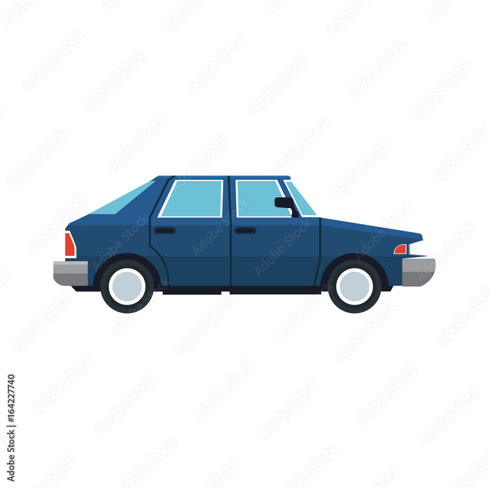 blue car sedan vehicle transport image