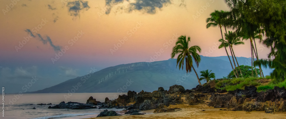 Maui Sunrise - obrazy, fototapety, plakaty 