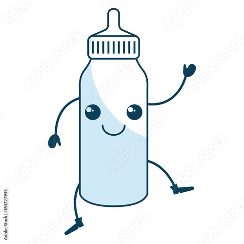 bottle baby kawaii character vector illustration design