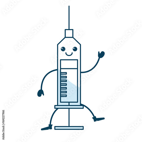 medical injection kawaii character vector illustration design