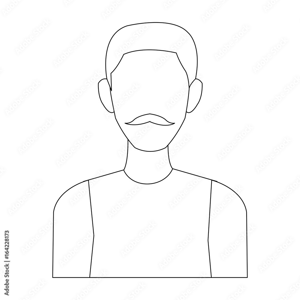 portrait man avatar people male cartoon