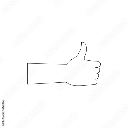 hand with thumb up like ok gesture icon
