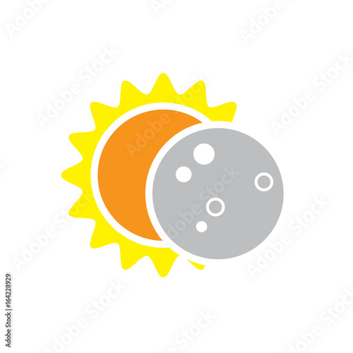 Total Solar Eclipse Icon on August 8, 2017