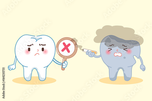tooth with refusal to smoke