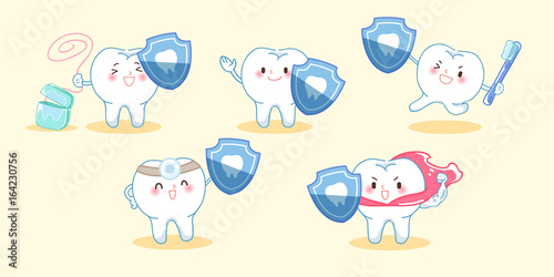 cartoon tooth concept