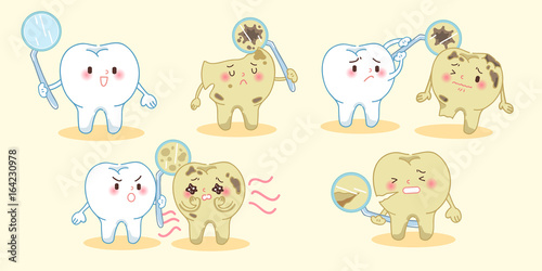 healthy tooth with decay