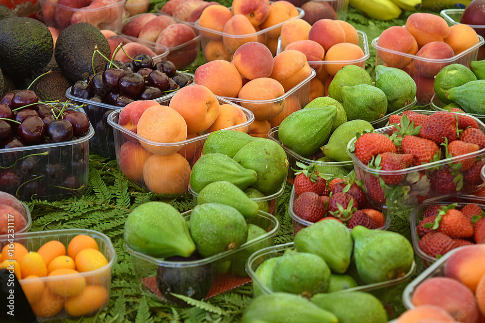 assortment of fruit at the market