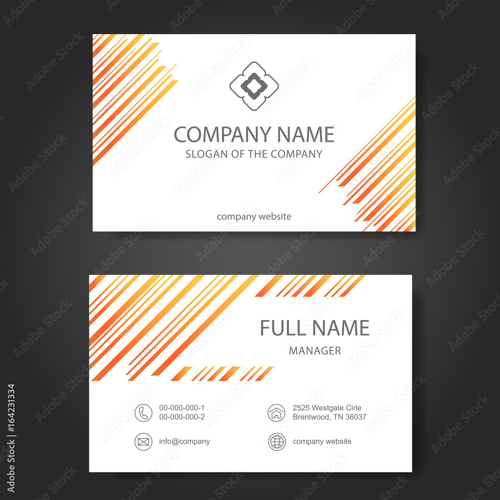 Fototapeta premium Business card, vector