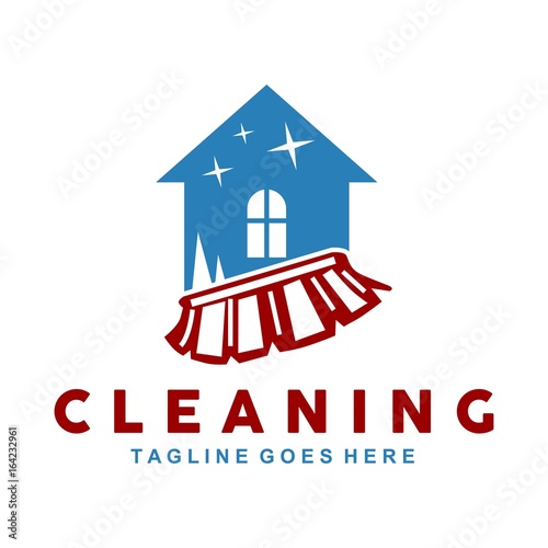 Cleaning Lady Service Woman Maid Logo Template