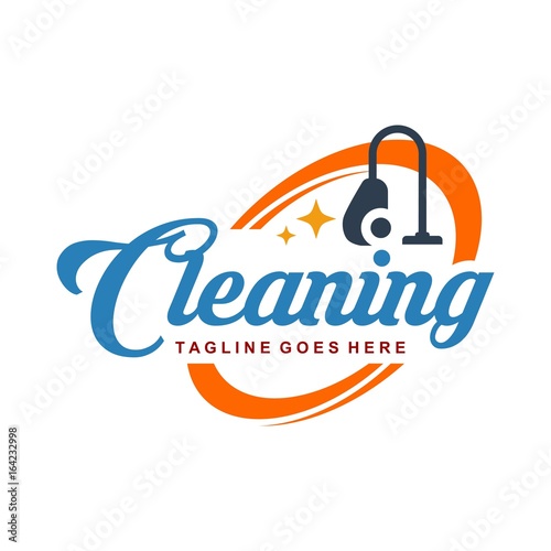 Cleaning Lady Service Woman Maid Logo Template