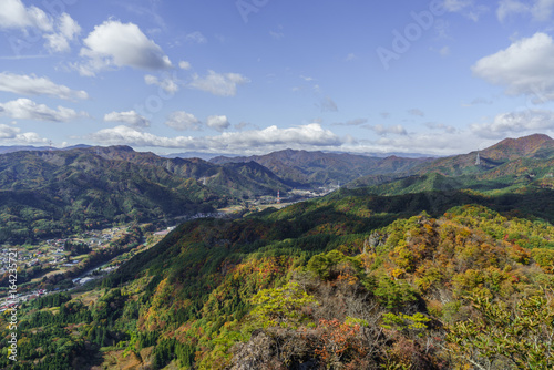 秋の岩櫃山から見た風景