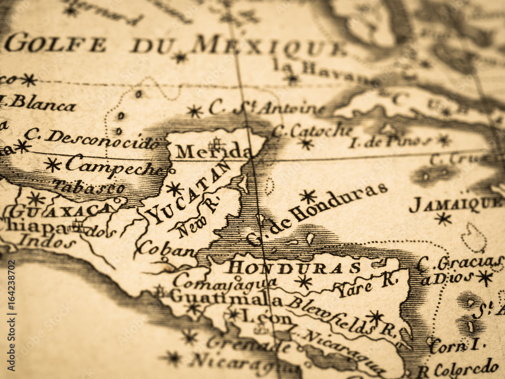 古地図　中央アメリカ