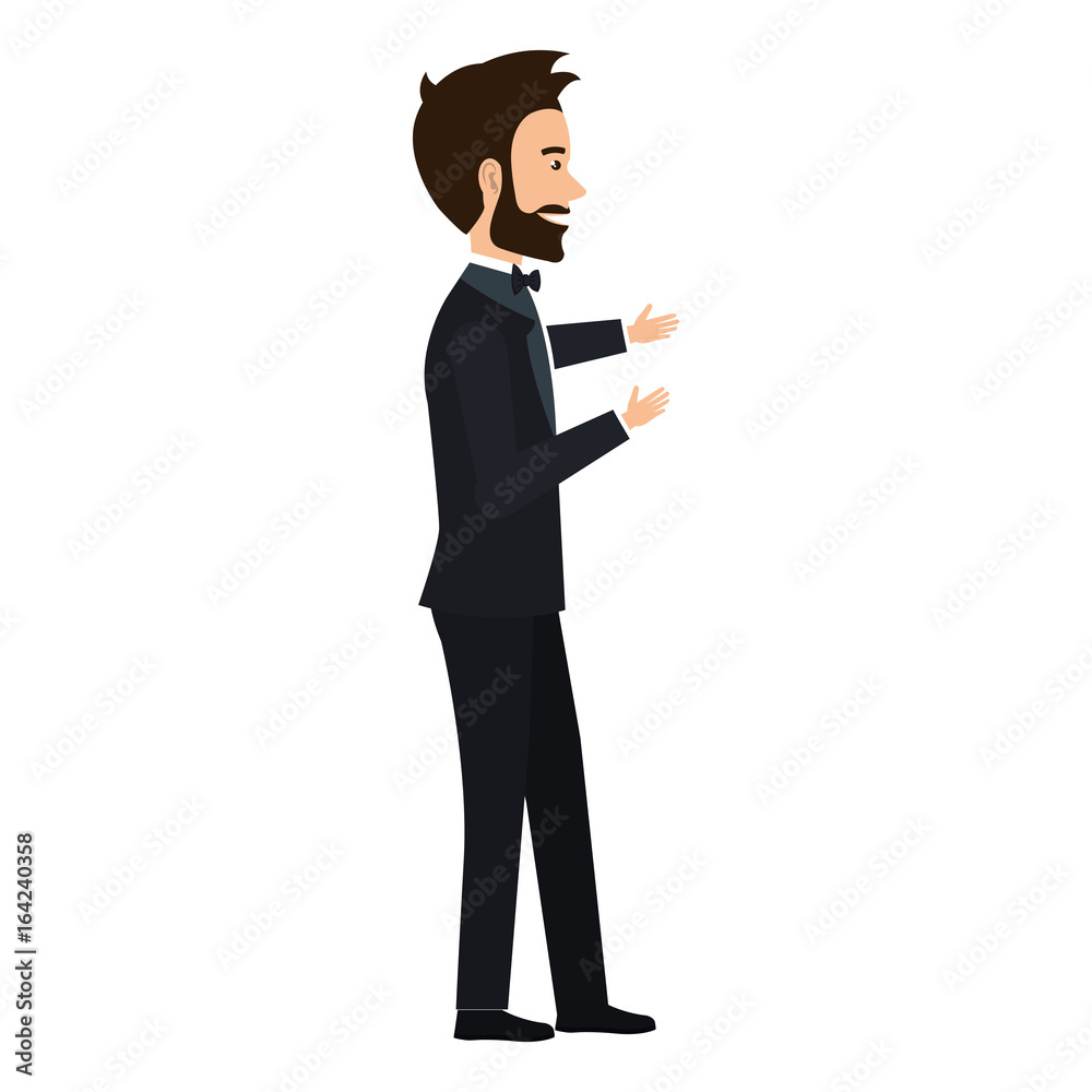 elegant husband avatar character vector illustration design elegant husband avatar character vector illustration design