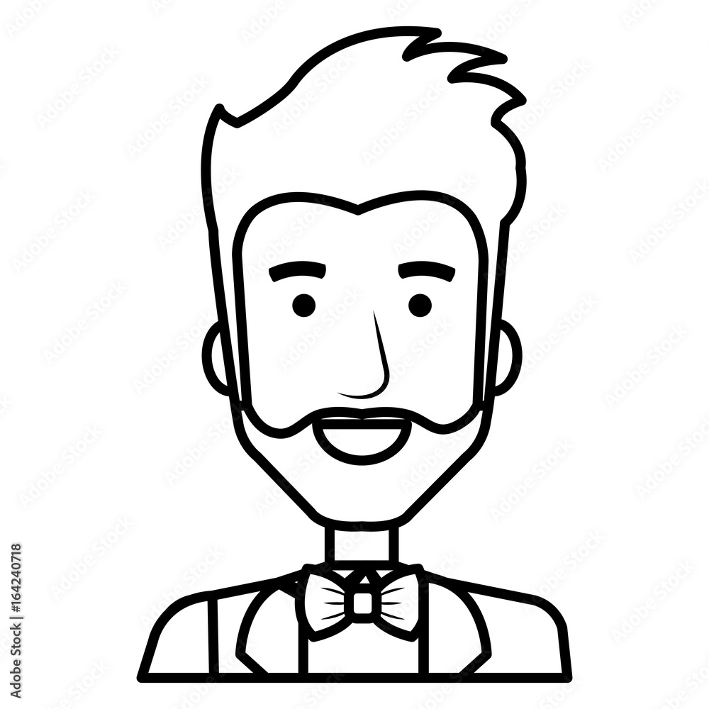 elegant husband avatar character vector illustration design