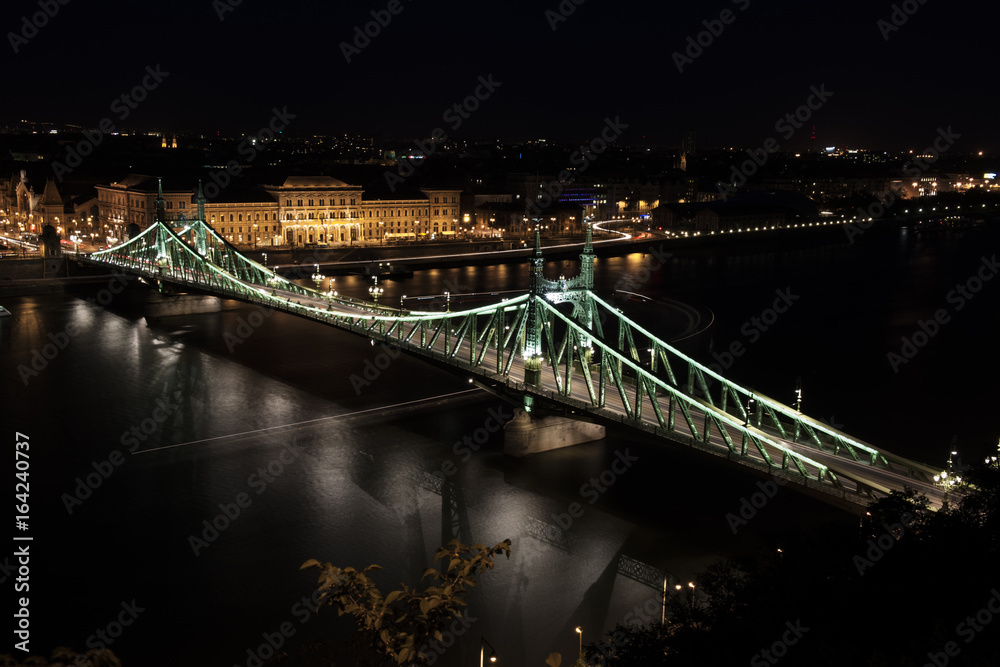 night bridge in Budapest