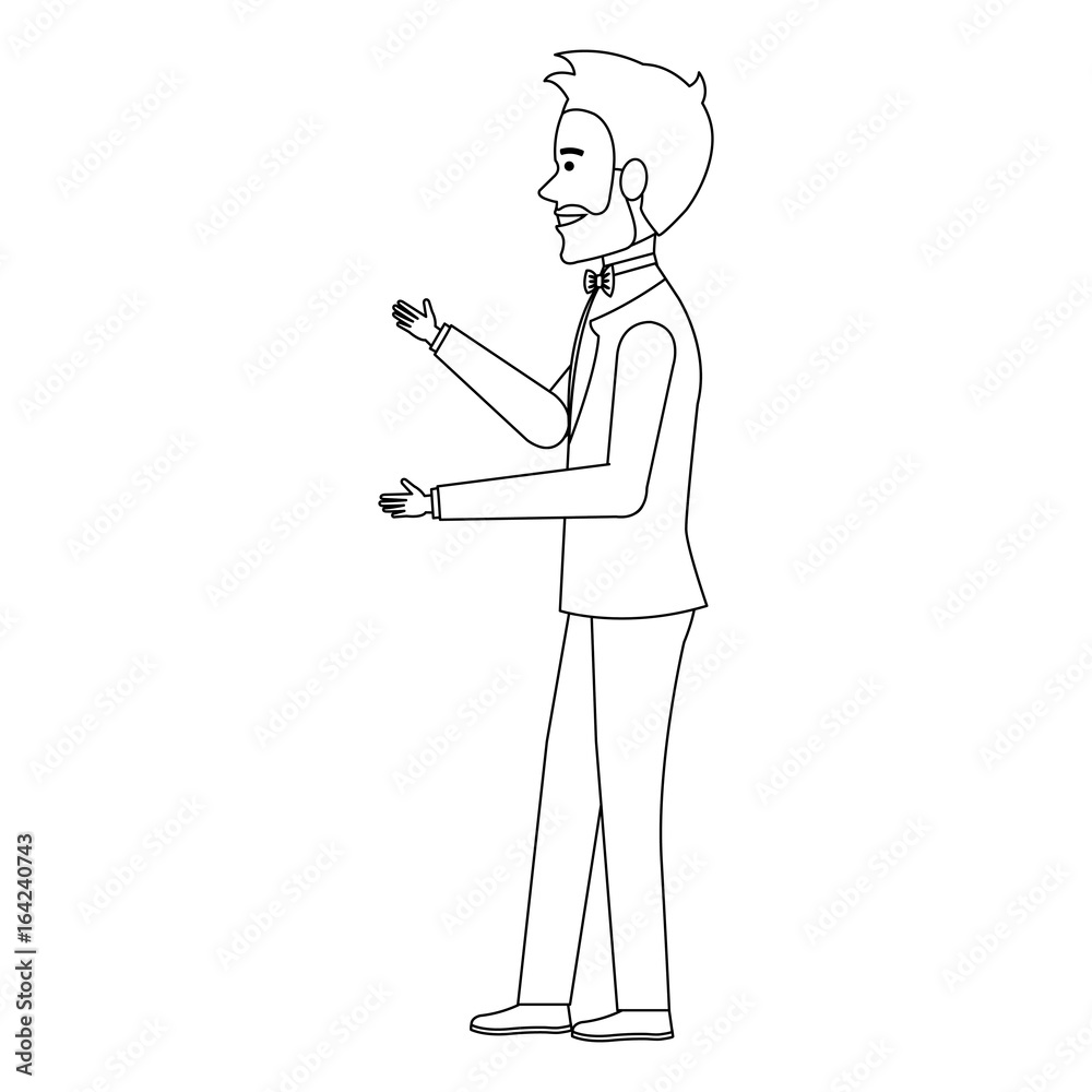 elegant husband avatar character vector illustration design elegant husband avatar character vector illustration design