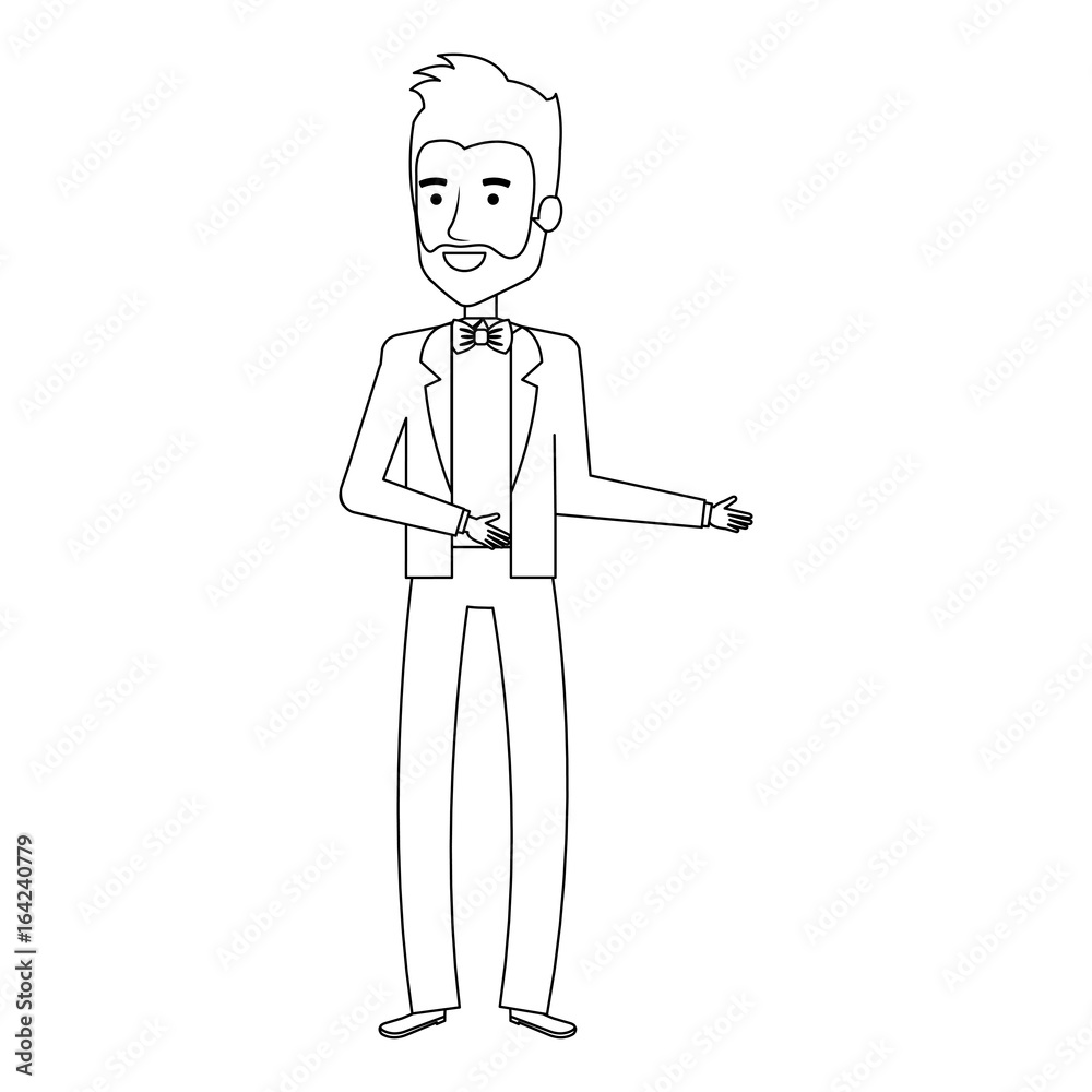 elegant husband avatar character vector illustration design elegant husband avatar character vector illustration design