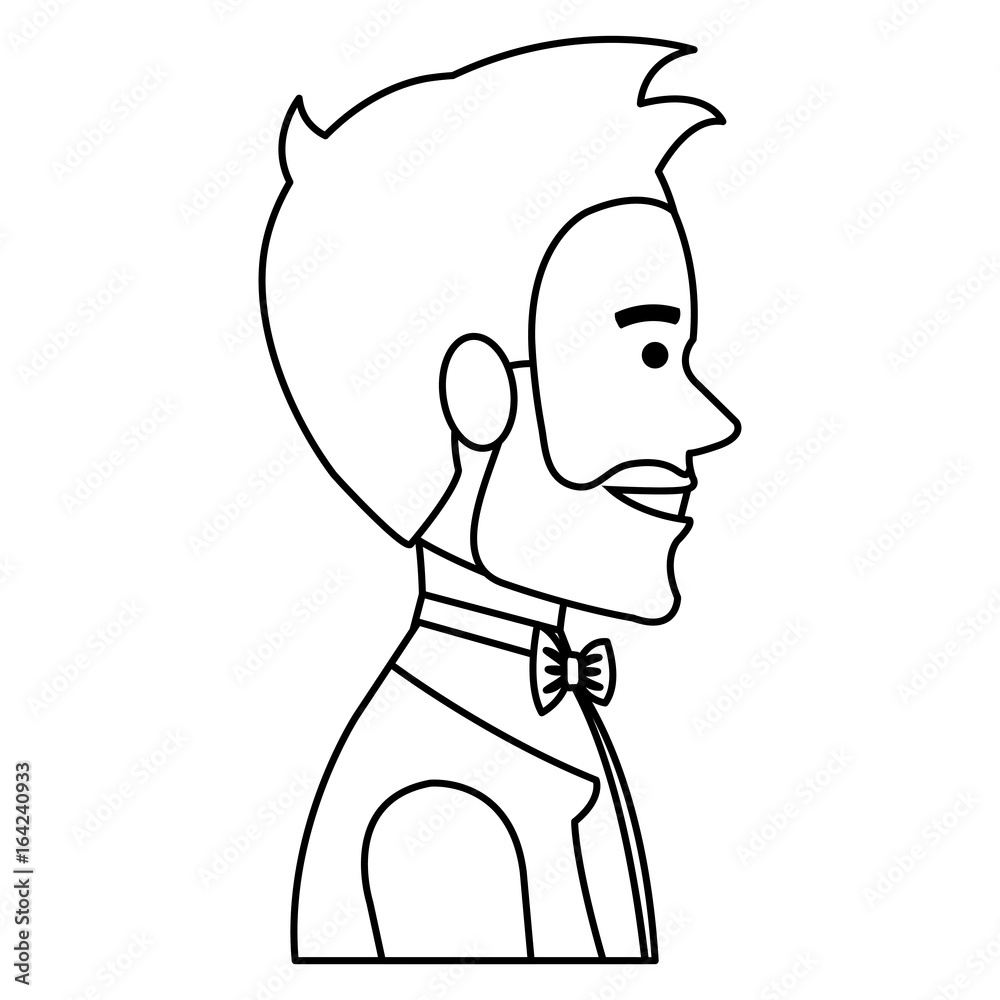 elegant husband avatar character vector illustration design elegant husband avatar character vector illustration design