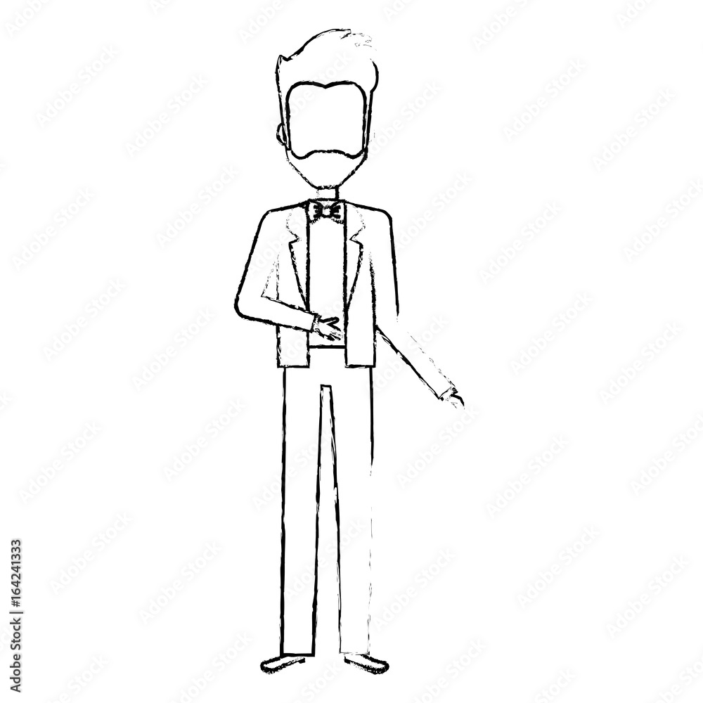 elegant husband avatar character vector illustration design elegant husband avatar character vector illustration design