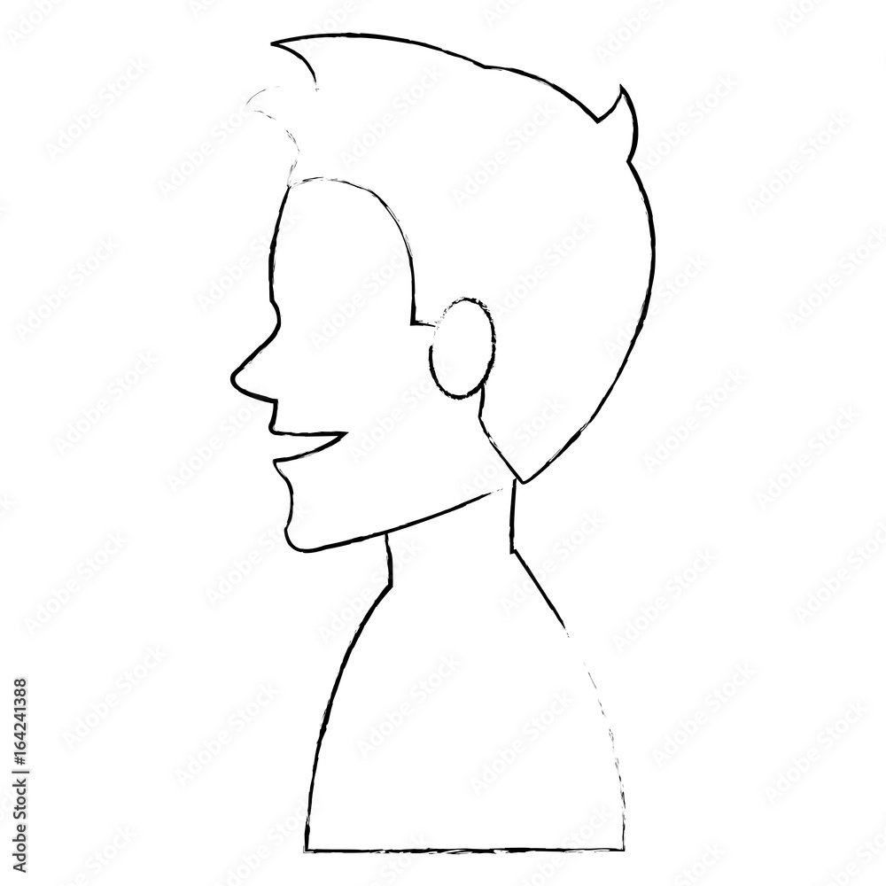 young man model shirtless avatar character vector illustration design