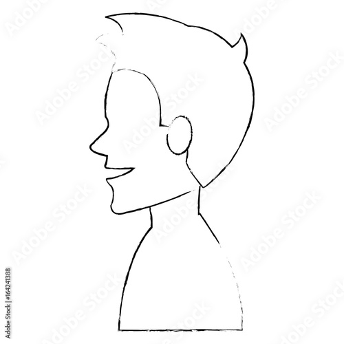 young man model shirtless avatar character vector illustration design