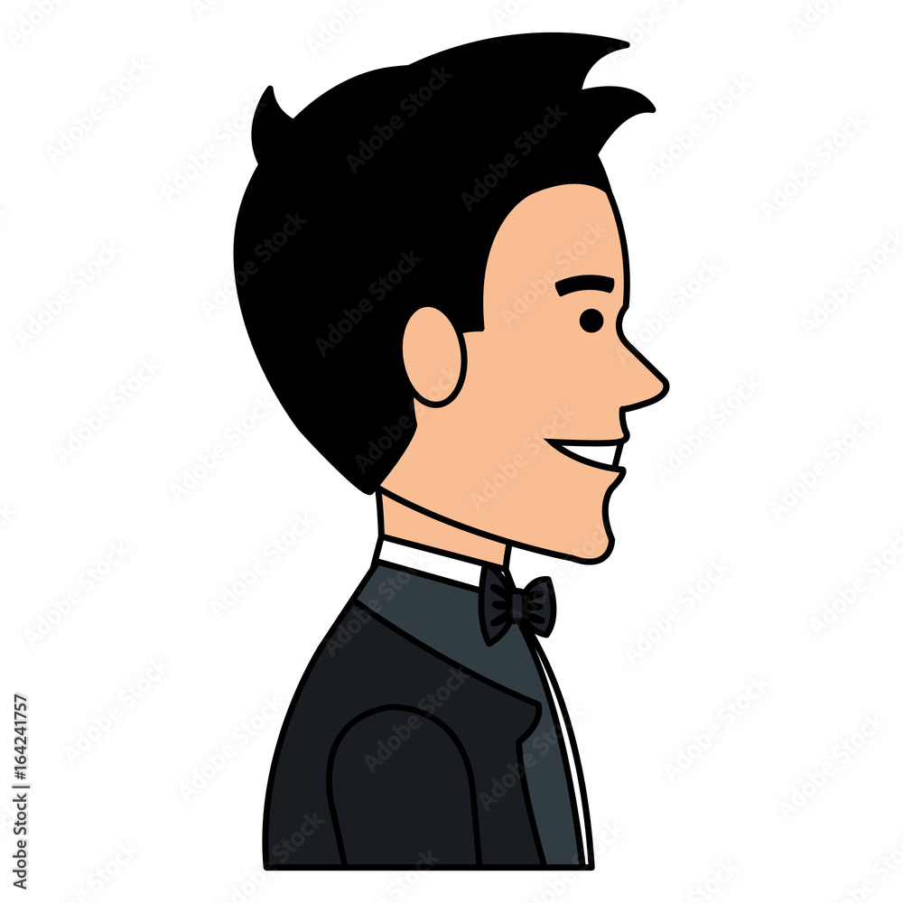 elegant husband avatar character vector illustration design