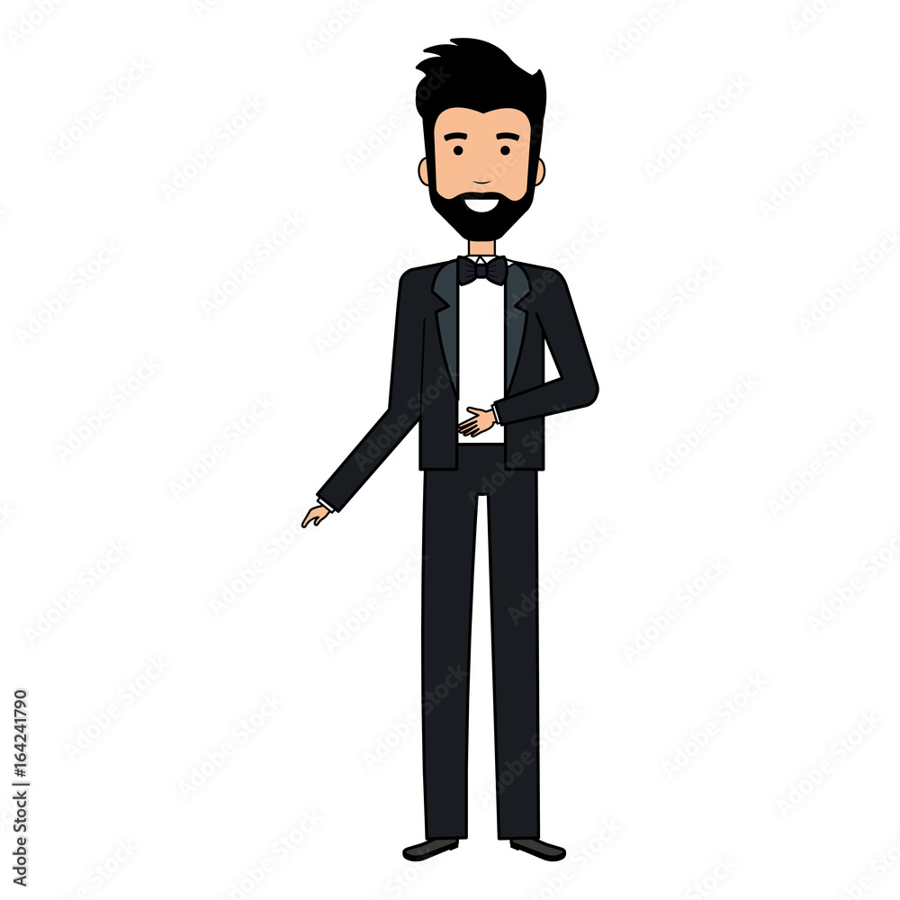 elegant husband avatar character vector illustration design elegant husband avatar character vector illustration design