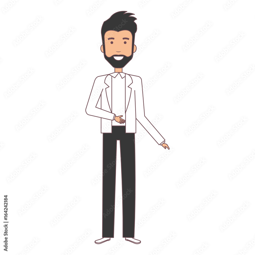 elegant husband avatar character vector illustration design elegant husband avatar character vector illustration design