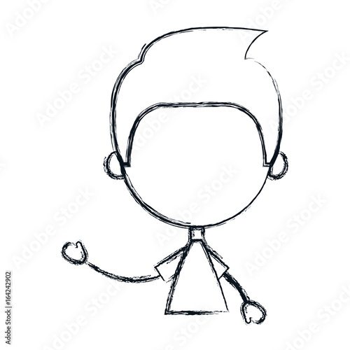 cute and little boy character vector illustration design