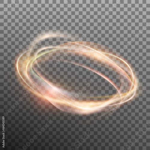 Abstract glowing ring on transparent backfround. EPS 10 vector