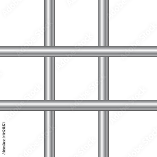 3d realistic steel prison bars. Vector illustration.