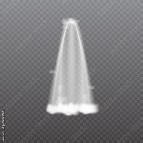 Realistic vector waterfall isolated on transparent background.