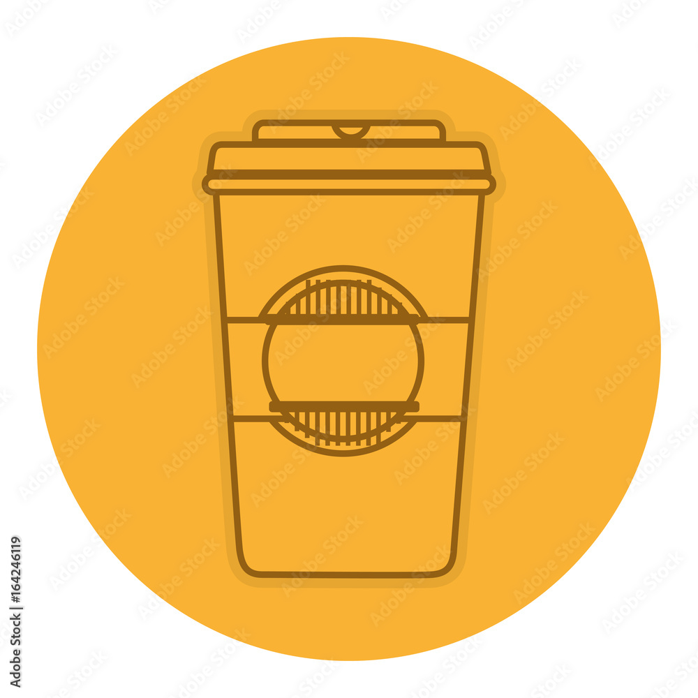 coffee in plastic cup vector illustration design