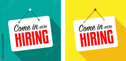 Come in We are hiring