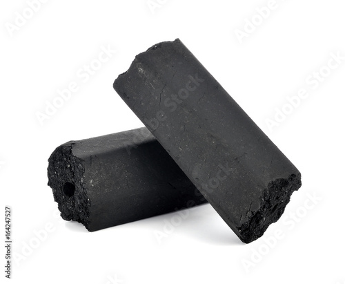Obraz na plátne charcoal isolated on white background