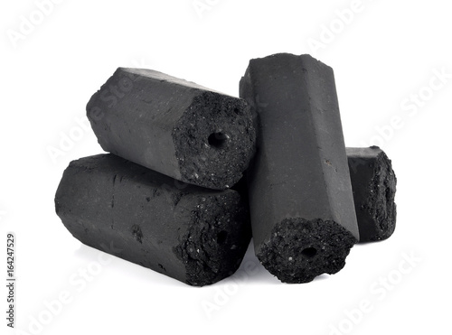 charcoal isolated on white background